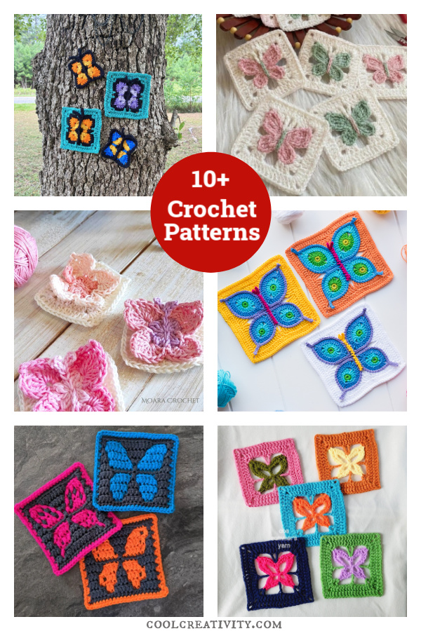 10+ Butterfly Granny Square Crochet Patterns 
