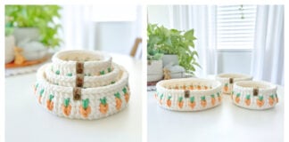 Carrot Basket Free Crochet Pattern and Video Tutorial