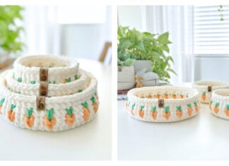 Carrot Basket Free Crochet Pattern and Video Tutorial