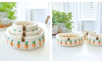 Carrot Basket Free Crochet Pattern and Video Tutorial