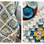 Chunky Granny Square Blanket Free Crochet Pattern