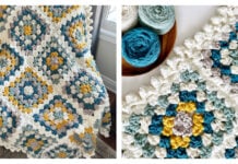 Chunky Granny Square Blanket Free Crochet Pattern