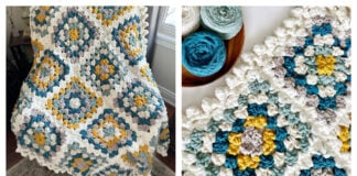 Chunky Granny Square Blanket Free Crochet Pattern