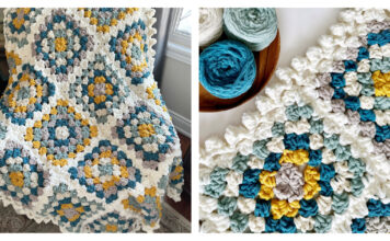 Chunky Granny Square Blanket Free Crochet Pattern