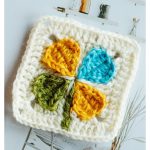 Clover Granny Square Free Crochet Pattern