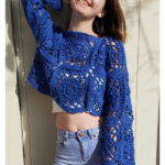 Cornflower Lace Sweater Crochet Pattern
