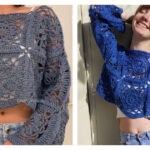Cornflower Lace Sweater Crochet Pattern