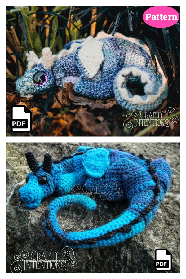 Curvy Sleeping Dragon Amigurumi Crochet Pattern