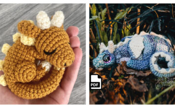 Curvy Sleeping Dragon Amigurumi Crochet Patterns