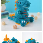 Dino Stacking Toy Free Crochet Pattern