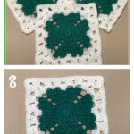 Four Leaf Clover Granny Square Free Crochet Pattern and Video Tutorial