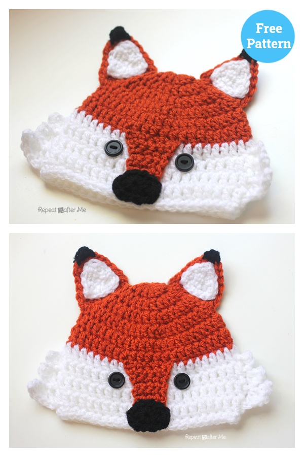 Fox Hat Free Crochet Pattern