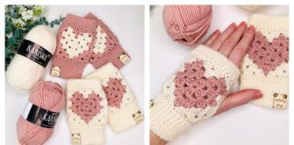 Granny's Sweetheart Gloves Free Crochet Pattern and Video Tutorial