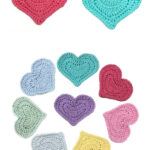 Happy Heart Coaster Free Crochet Pattern and Video Tutorial