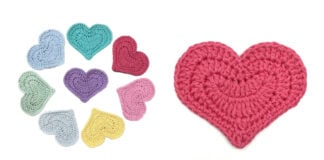 Happy Heart Coaster Free Crochet Pattern and Video Tutorial