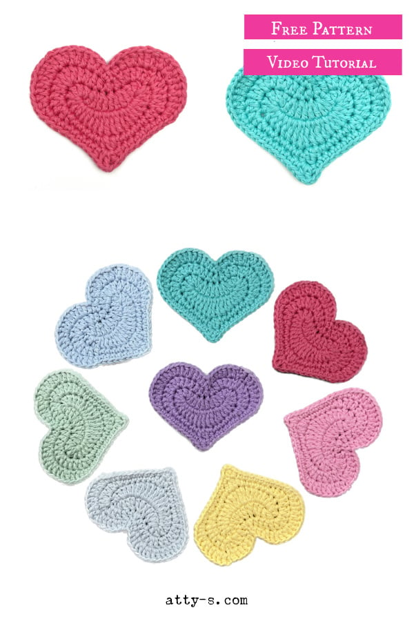 Happy Heart Coaster Free Crochet Pattern and Video Tutorial 