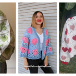 Heart Granny Square Sweater Crochet Patterns