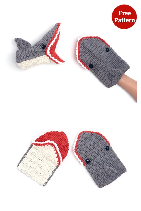 Jaws for Your Paws Kitchen Mitten Free Crochet Pattern