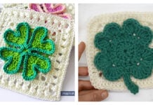 Leaf Clover Granny Square Crochet Patterns