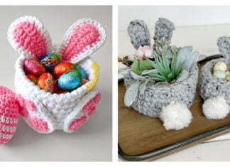 Mini Easter Bunny Basket Crochet Patterns