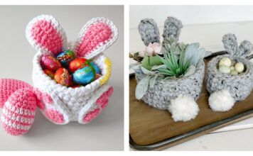 Mini Easter Bunny Basket Crochet Patterns