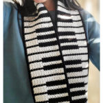 Overlay Mosaic Piano Infinity Scarf Free Crochet Pattern