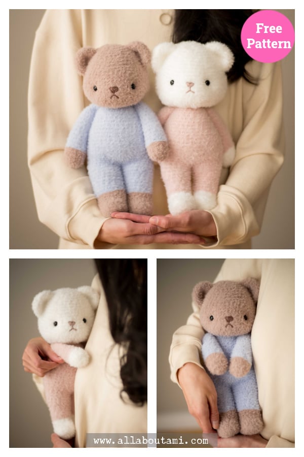 Pajama Teddy Bear Amigurumi Free Crochet Pattern