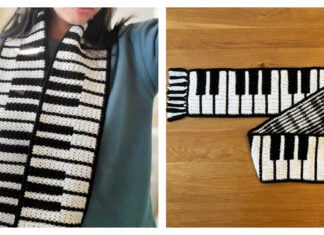 Piano Key Scarf Crochet Patterns