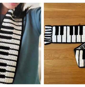 Piano Key Scarf Crochet Patterns