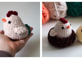 Pocket Chicken Family Crochet Pattern and Video Tutorial