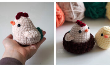 Pocket Chicken Family Crochet Pattern and Video Tutorial