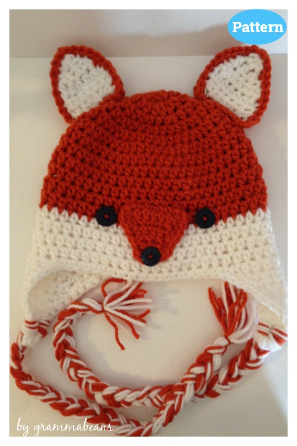 Silly Little Fox Hat Crochet Pattern