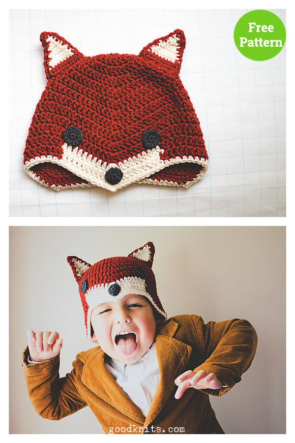 Sly Fox Hat Free Crochet Pattern