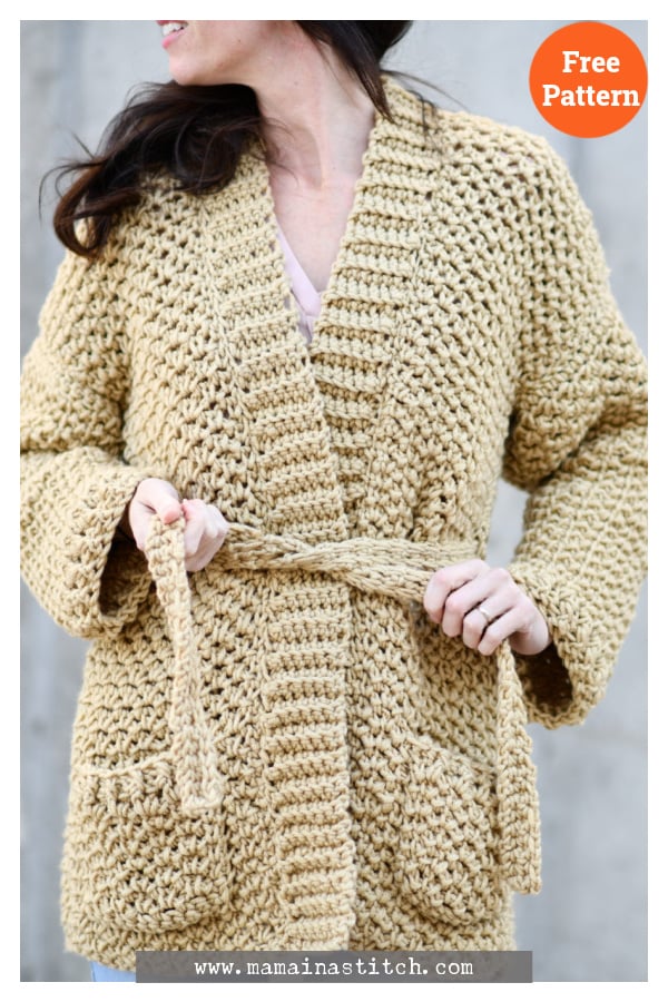 Sweater Coat Cardigan Free Crochet Pattern