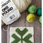Tapestry Shamrock Afghan Square Free Crochet Pattern