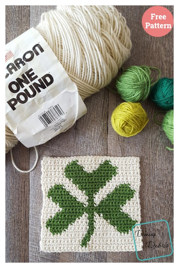 Tapestry Shamrock Afghan Square Free Crochet Pattern