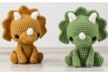 Trixie the Triceratops Amigurumi Free Crochet Pattern