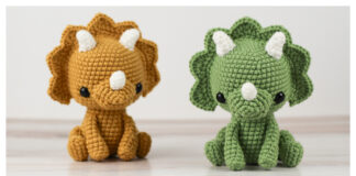 Trixie the Triceratops Amigurumi Free Crochet Pattern