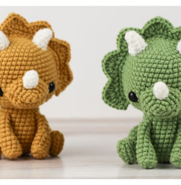 Trixie the Triceratops Amigurumi Free Crochet Pattern