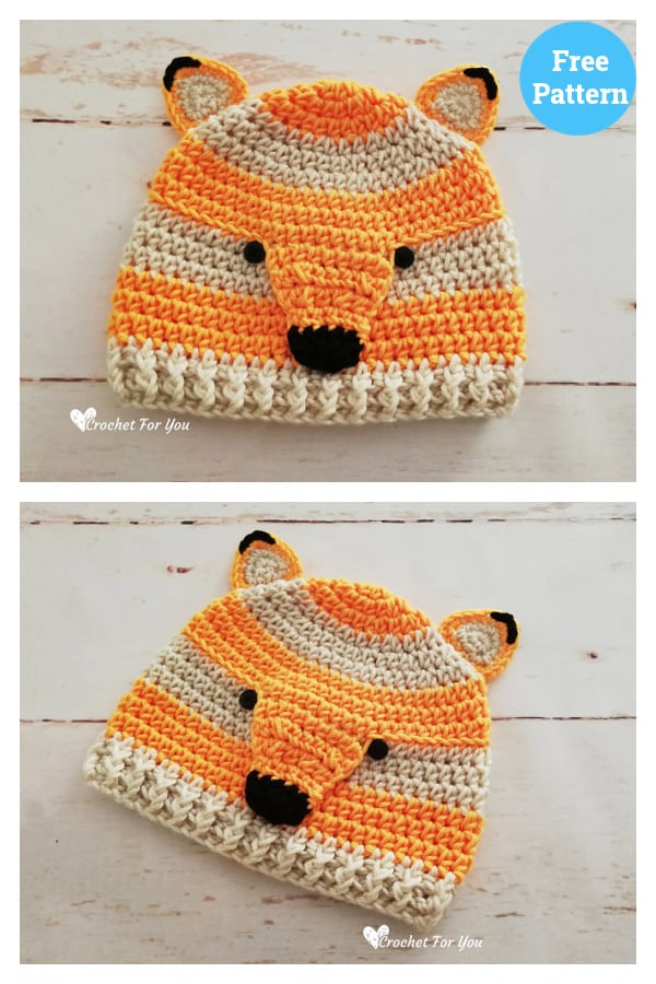 Woodland Fox Hat Free Crochet Pattern