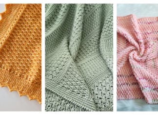 Alpine Stitch Textured Blanket Crochet Patterns