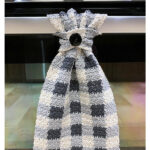 Buffalo Plaid Kitchen Towel Free Crochet Pattern