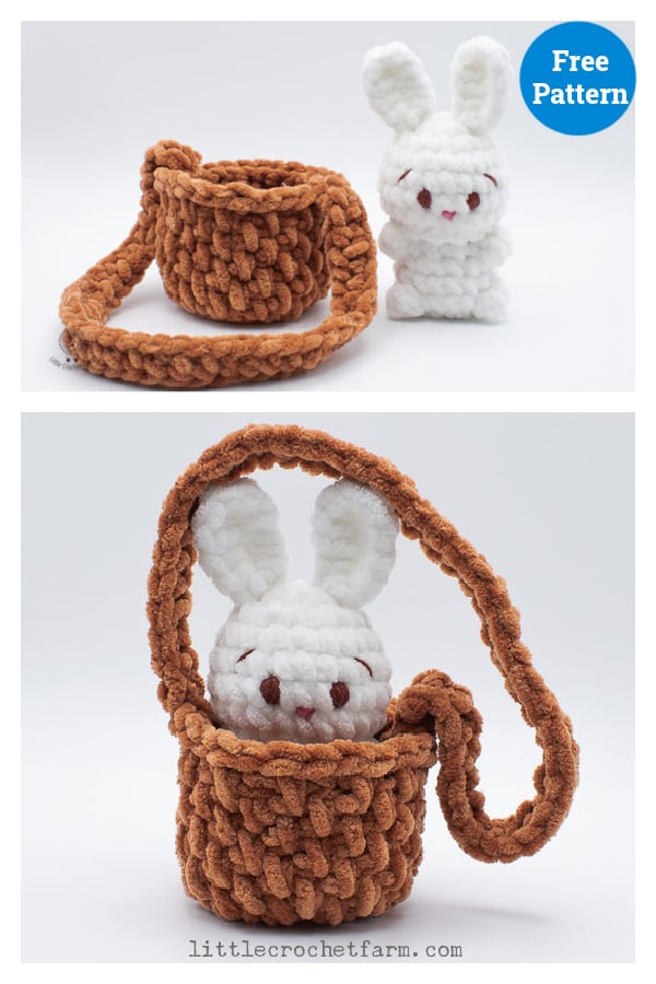 Bunny in a Basket Amigurumi Free Crochet Pattern