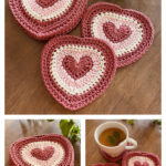 Courageous Heart Coaster and Holder Free Crochet Pattern