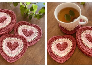 Courageous Heart Coaster and Holder Free Crochet Pattern