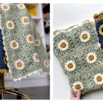 Daisy Granny Square Blanket Free Crochet Pattern and Video Tutorial