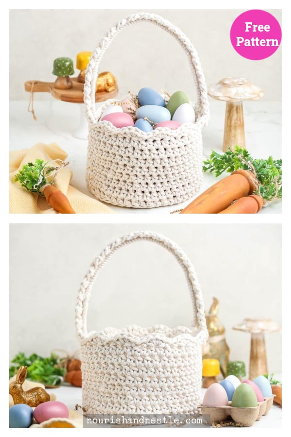 Easter Basket Free Crochet Pattern 