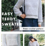 Easy Teddy Jumper with Pocket Free Crochet Pattern