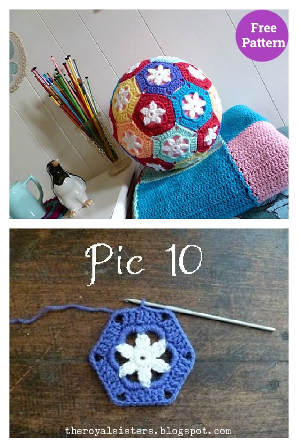 Grandma Star Hexagon Free Crochet Pattern