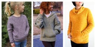 Kangaroo Pouch Pocket Sweater Crochet Patterns